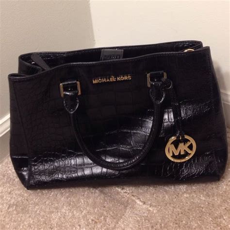 michael kors black alligator purse|alligator purse michael kors.